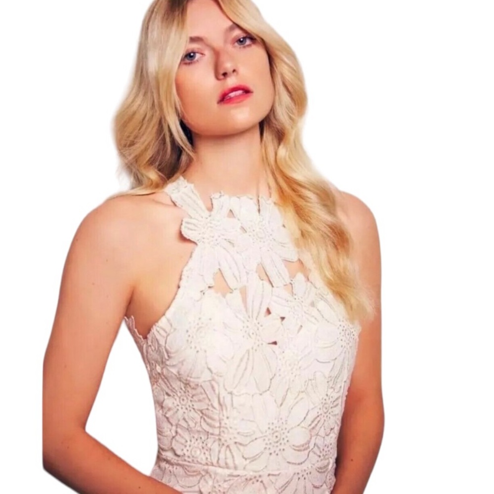 Free People + Saylor Jessa Foil Lace Dress Womne's Small - Picture 3 of 11